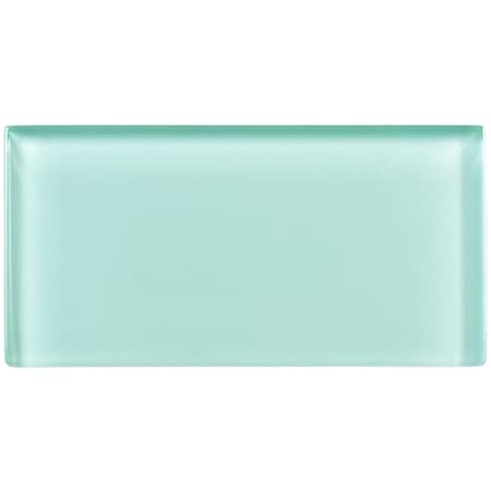 Andova Tiles Enchant-Joy Bewitch Blue 3-in. x 6-in. Subway Polished Glass Wall & Floor Tile Andova Tiles